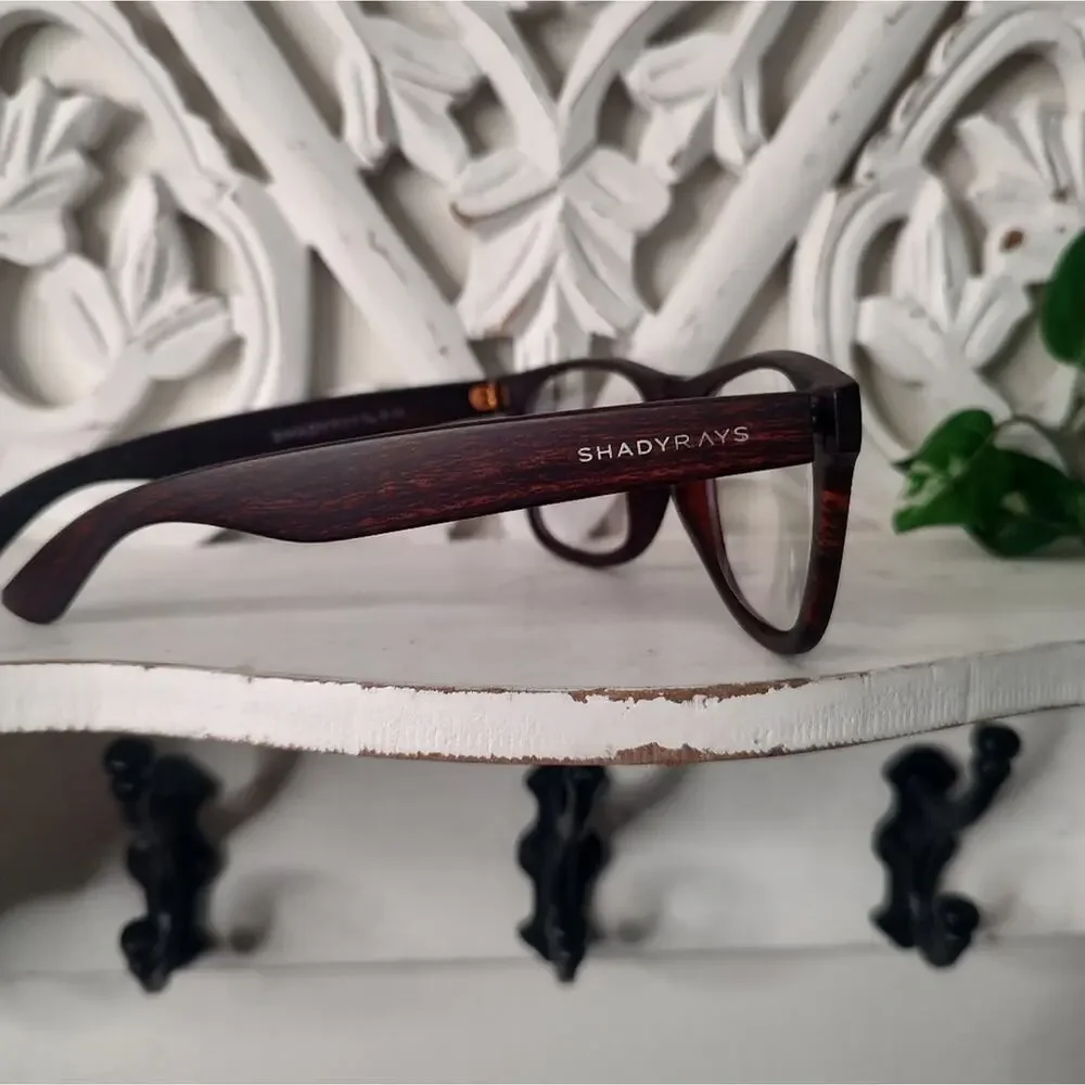 SHADYRAYS Classic Timber in Deep Timber Wood Grain Blue Light Glasses